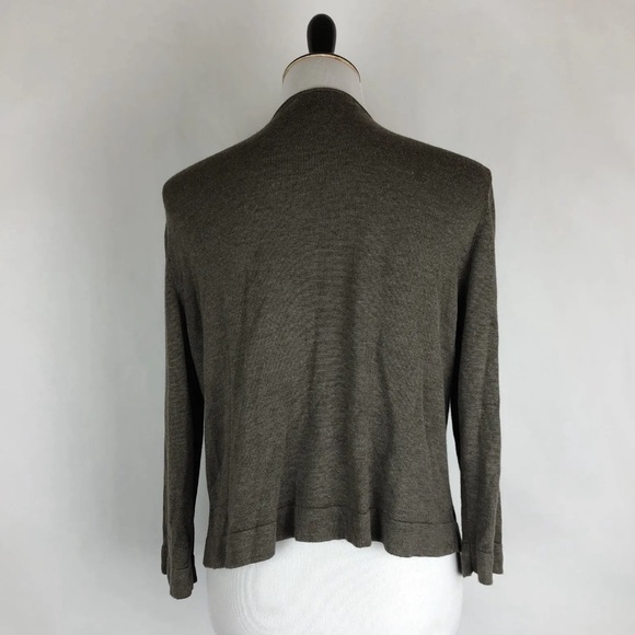 89th & Madison large gray open ruffle sweater - Picture 3 of 7